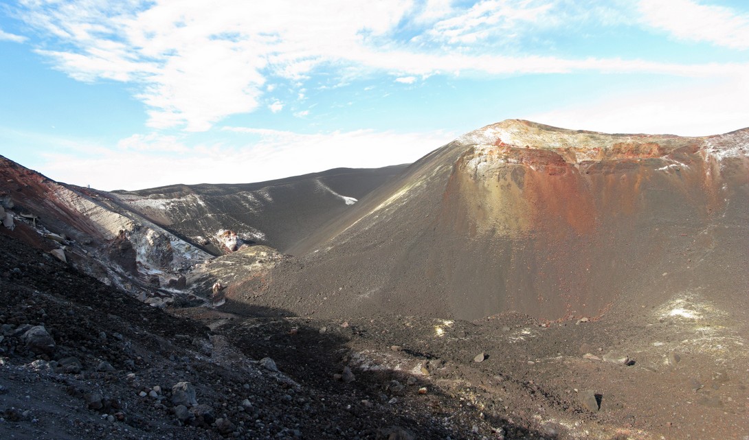 Farbige Gesteinsschichten im Cerro Negro