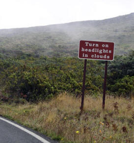 Haleakala Nationalpark Licht in den Wolken einschalten!