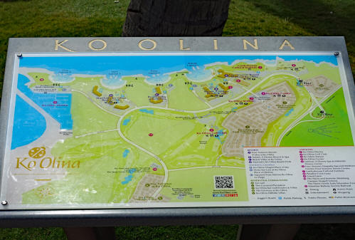 Lageplan der vier Lagunen in Ko´ Olina