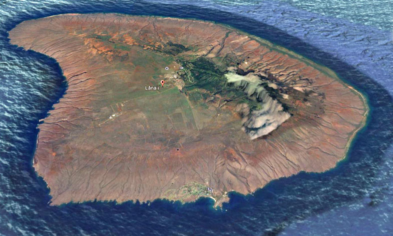 Lanai von Google Earth