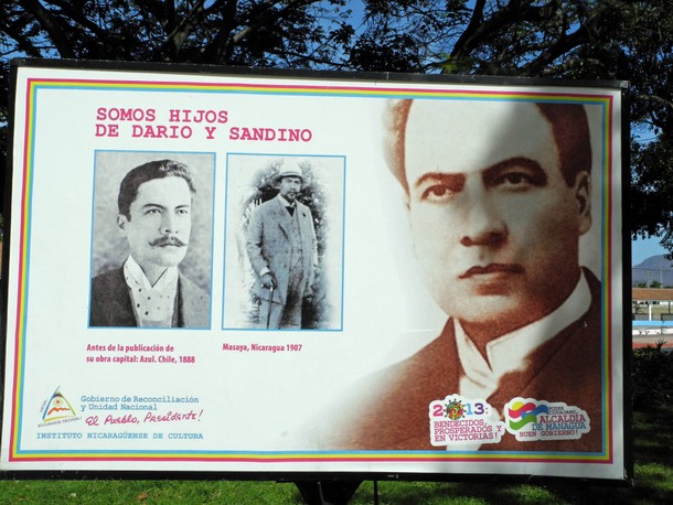 Die Nationalhelden Rubén Dario und Sandino