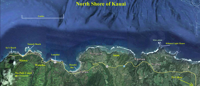 Der Highway im Norden von Kauai
