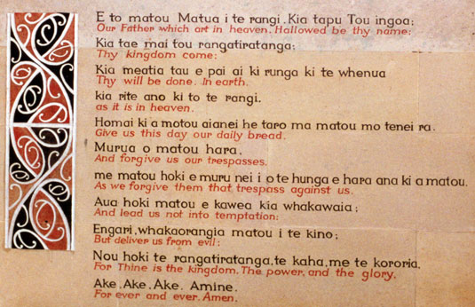 Das Vater UNser in der Sprache der Maori