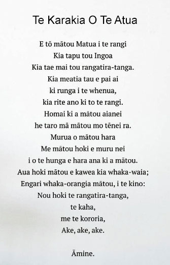 Das Vater Unser in der Sprache der Maori