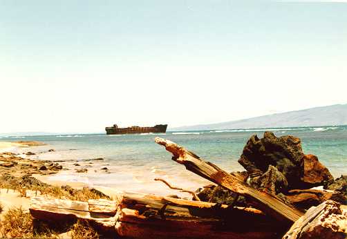 Am Shipwreck-Beach auf Lanai